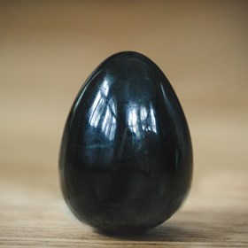 yoni egg: Black Obsidian Yoni Egg