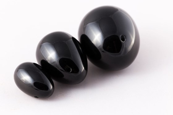 yoni egg: Black Obsidian Yoni Egg Set